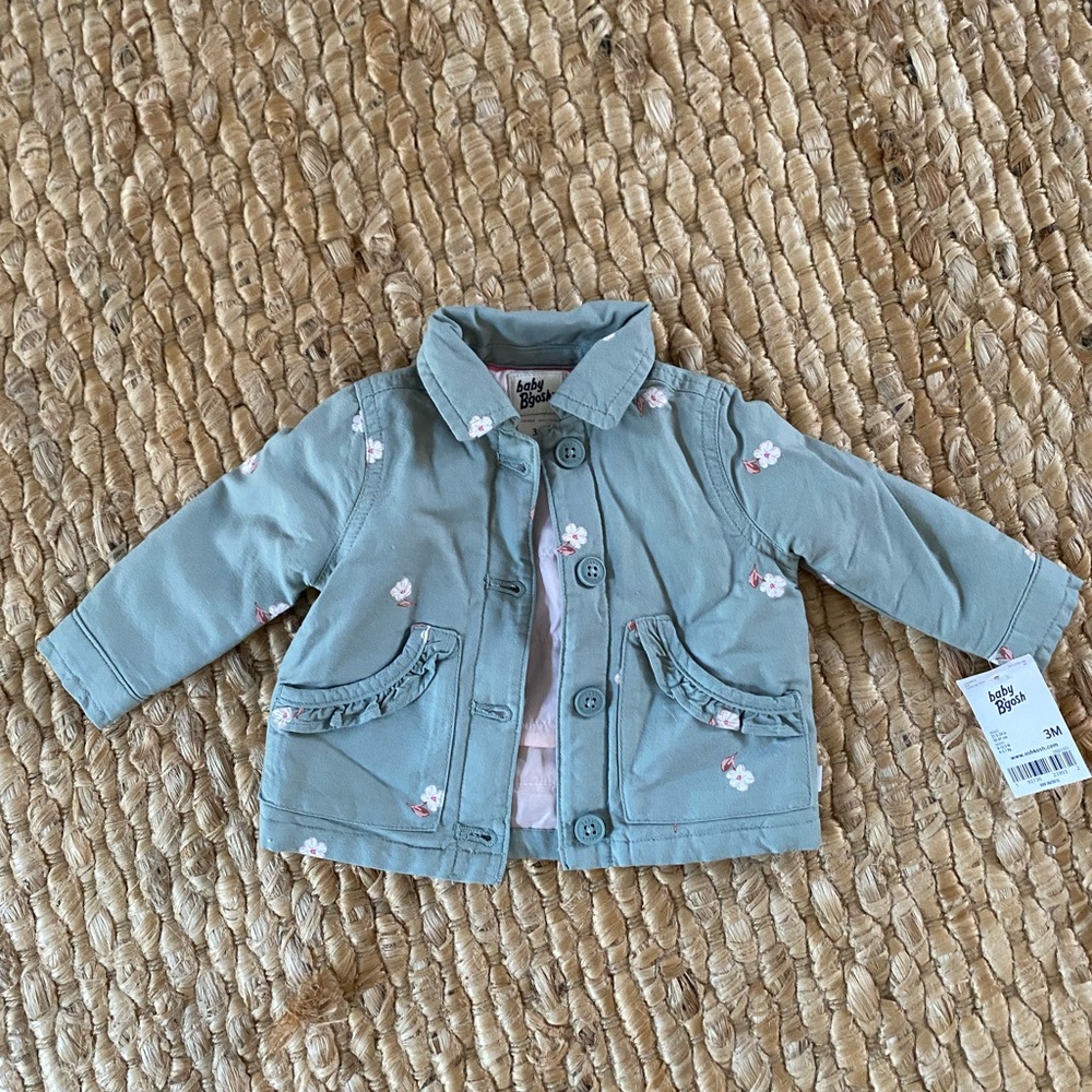 oshkosh green floral baby jacket - Picture 1 of 4